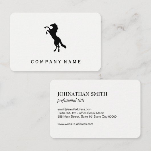 Paard Visitekaartje (Voorkant / Achterkant)