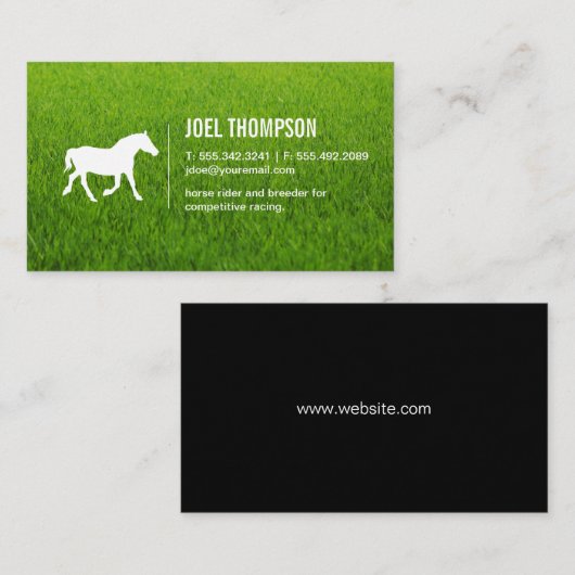Paard Visitekaartje (Voorkant / Achterkant)