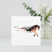 Paard Vlammen, Paard Logo, Paard Feestdagenkaart (Staand voorkant)