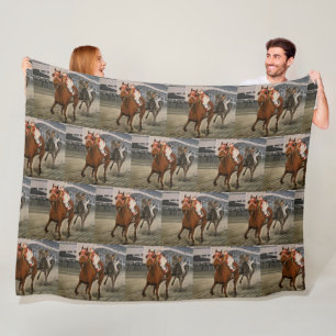 Paard volbloed wint paardenrace fleece deken