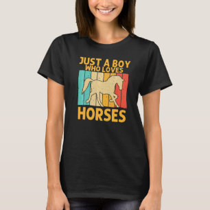 Paard voor jongens Kinder paardenrennen T-shirt