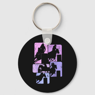 Paard voor vatrace Vatracer Rodeo Cowgirl Vrouw Sleutelhanger