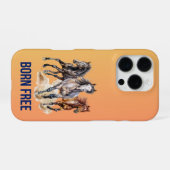 Paard vrij geboren iPhone hoesje (Achterkant horizontaal)