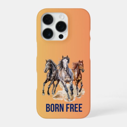 Paard vrij geboren iPhone hoesje (Achterkant)