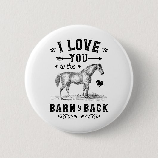 Paard waar ik van hou... ronde button 5,7 cm (Voorkant)