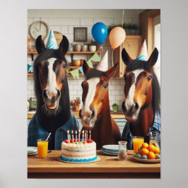 Paard Wall Art, Paard Verjaardagsfeest, Grappig Pa Poster