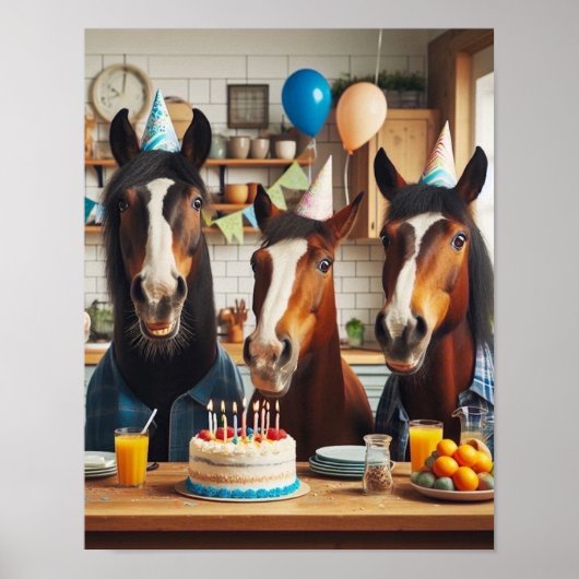Paard Wall Art, Paard Verjaardagsfeest, Grappig Pa Poster (Voorkant)