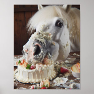 Paard Wall Art, Paard Verjaardagsfeest, Grappig Pa Poster