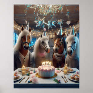 Paard Wall Art, Paard Verjaardagsfeest, Grappig Pa Poster