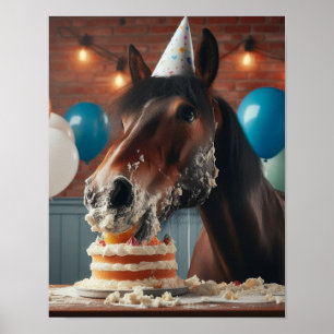 Paard Wall Art, Paard Verjaardagsfeest, Grappig Pa Poster
