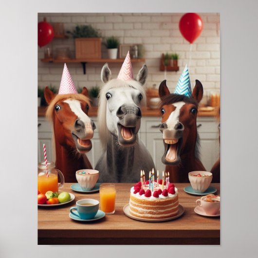 Paard Wall Art, Paard Verjaardagsfeest, Grappig Pa Poster (Voorkant)