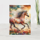  Paard Waterverf Alle gelegenheden Kaart (Voorkant)