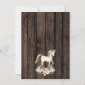 Paard Waterverf Bloemenmeisje Pony Verjaardagsfees Kaart (Achterkant)