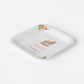 Paard Waterverf Verjaardagsfeest Pony Papieren Bordje (Gebogen)