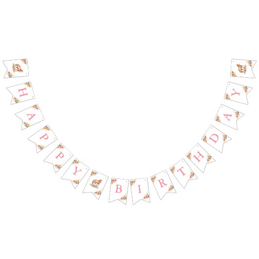 Paard Waterverf Verjaardagsfeest Pony Vlaggetjes (Alle)