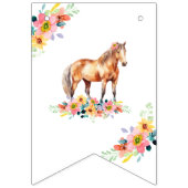 Paard Waterverf Verjaardagsfeest Pony Vlaggetjes (Eerste vlag)