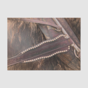 Paard Western Bruin Vintage Rustiek Decoupage Tissuepapier