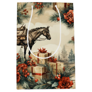  Paard Western Cowboy Kerst Medium Cadeauzakje