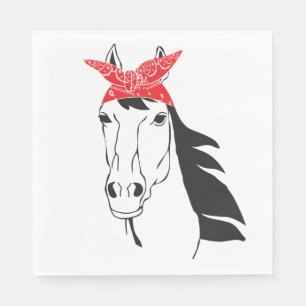 Paard Western Rustiek Cowboy Paardensport Trouwfee Servet