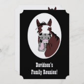 Paard Western Thema Familie Reünie Custom Invite Kaart (Voorkant / Achterkant)