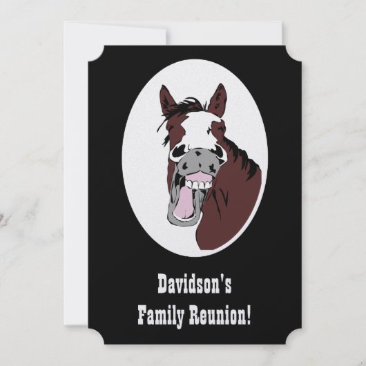 Paard Western Thema Familie Reünie Custom Invite Kaart (Voorkant)