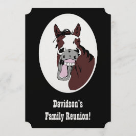 Paard Western Thema Familie Reünie Custom Invite Kaart