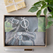 Paard Westers Rustiek Bruin Groen Decoupage Tissuepapier (Geschenk)