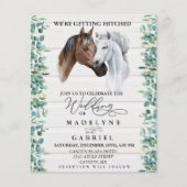 Paard Westerse Trouw Bloemen Hout Rustiek (Voorkant)