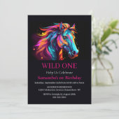 Paard Wild Een Verjaardag Kaart (Staand voorkant)