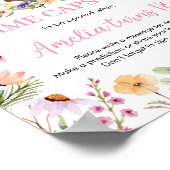 Paard Wilde Bloem Verjaardagsfeest Tijdscapsule Bo Poster (Hoek)