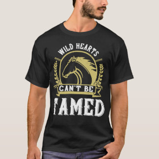 Paard wilde harten kunnen worden getemd t-shirt