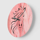 Paard Wilde Manen Strawberry Roan Grote Klok (Hoek)