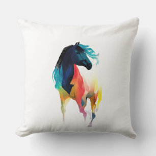 Paard Wilde Natuur Dierlijke Kleuren Kunst Schilde Kussen