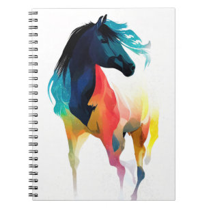 Paard Wilde Natuur Dierlijke Kleuren Kunst Schilde Notitieboek