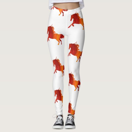 Paard, Wilde Vuur Paard Leggings (Voorkant)