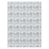 Paard winterpatroon besneeuwd bos landschap tafelkleed (Voorkant)