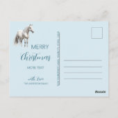 Paard winterscène sneeuwbos Kerstmis Briefkaart (Achterkant)