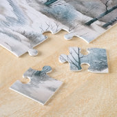 Paard winterscène sneeuwbos Kerstmis Legpuzzel (Zijkant)