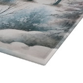 Paard winterscène sneeuwbos Kerstmis Snijplank (Hoek)