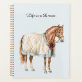 Paard Witte Blauwe Deken Planner (Voorkant)