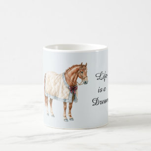 Paard Witte Blauwe Dekent Koffiemok