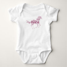 Paard Woordwolk Baby Body – Mooie Paard Liefhebber
