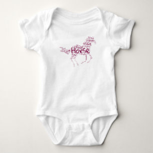 Paard Woordwolk Baby Body – Mooie Paard Liefhebber Romper