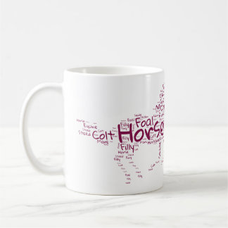 Paard Woordwolk Mok – Cute Equestrian Paard Liefhe