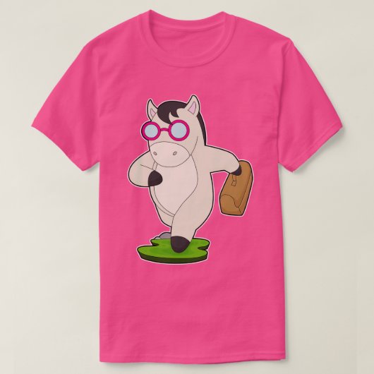 Paard Zakelijke vrouw Briefcase T-shirt (Design voorkant)