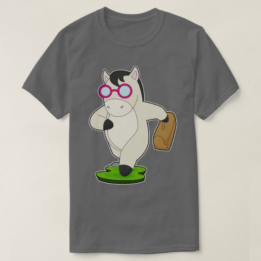 Paard Zakelijke vrouw Briefcase T-shirt (Design voorkant)