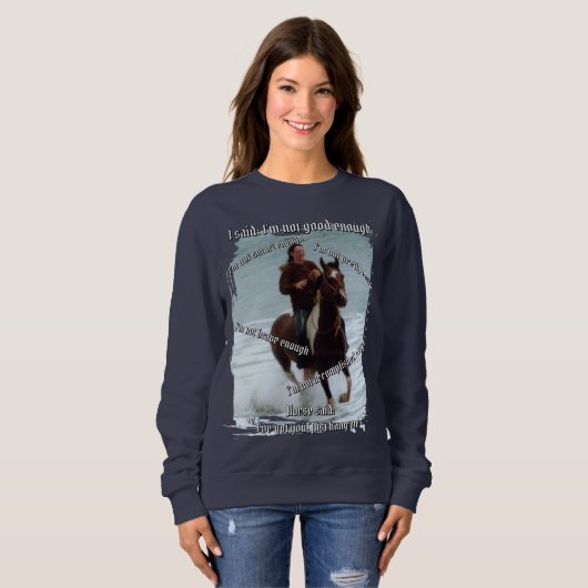 Paard zegt dat ik genoeg ben trui (Voorkant volledig)