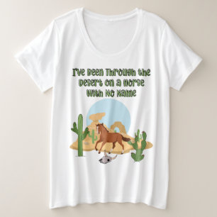 Paard Zonder Naam Dames Grote Maat T-shirt