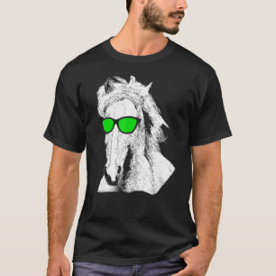 Paard zonnebril primitieve vakantie rijden paard l t-shirt