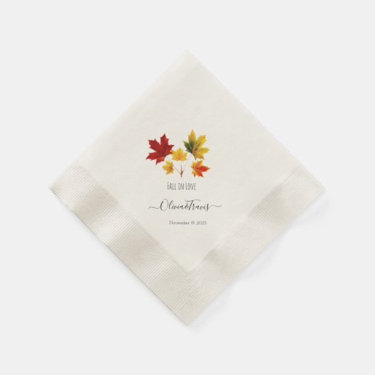  paardebladeren- herfst uit liefde servet (Hoek)